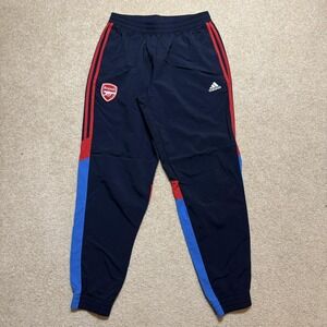 Arsenal London Track Pants Mens Medium Navy Blue Soccer Adidas Warm Up Joggers